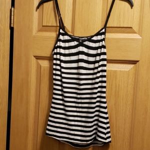 Black and off white tank top